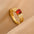 Wholesale real gold plated open ring