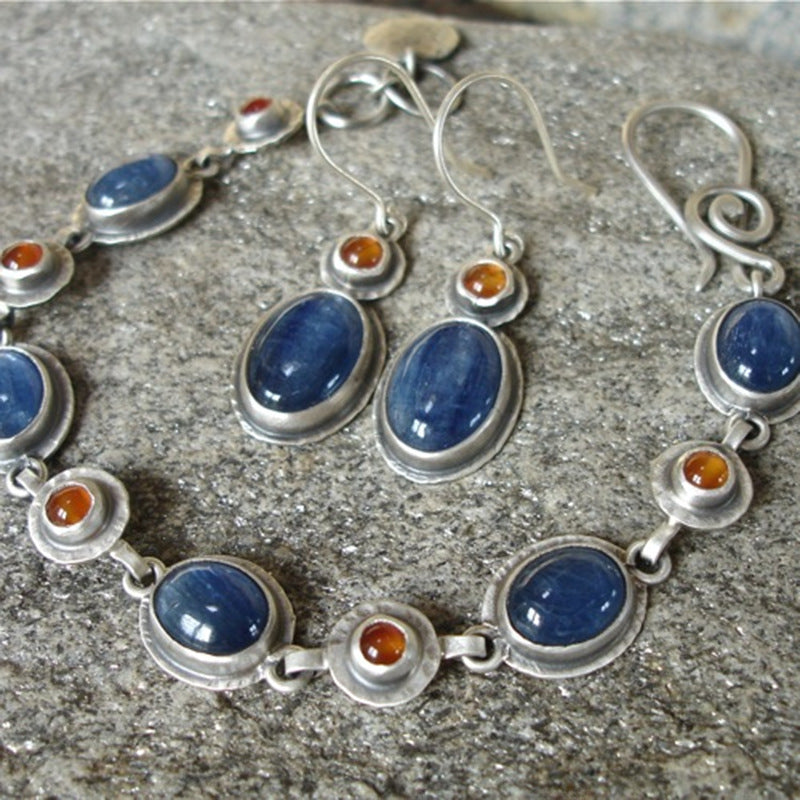 Wholesale  Ethnic Style Earrings Antique Simple Delicate Inlaid Drill Earrings