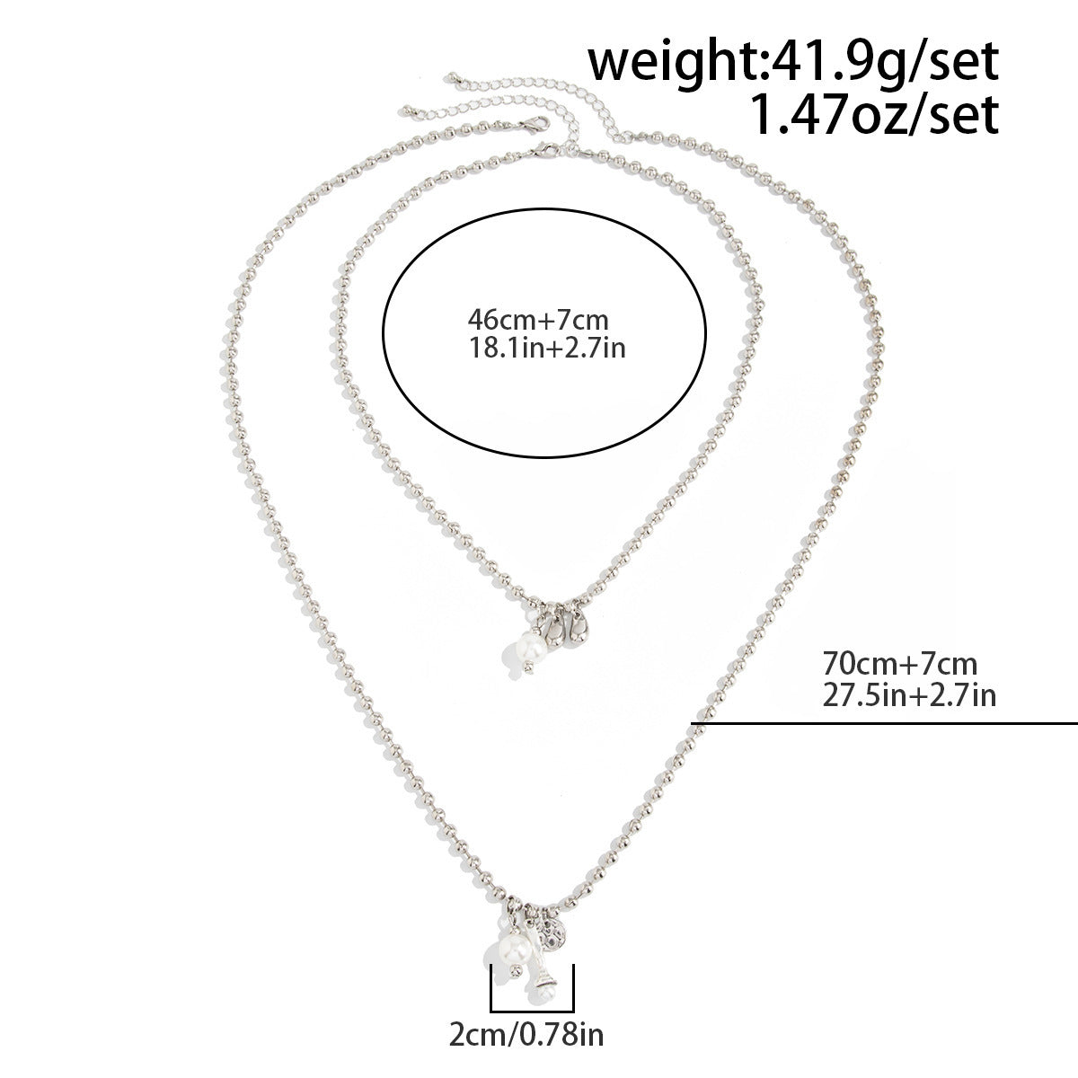 Wholesale Alloy Multi-Layered Pearl Tassel Pendant Necklace,  Fashion Casual Jewelry for Women,  Boutique Resale Accessory