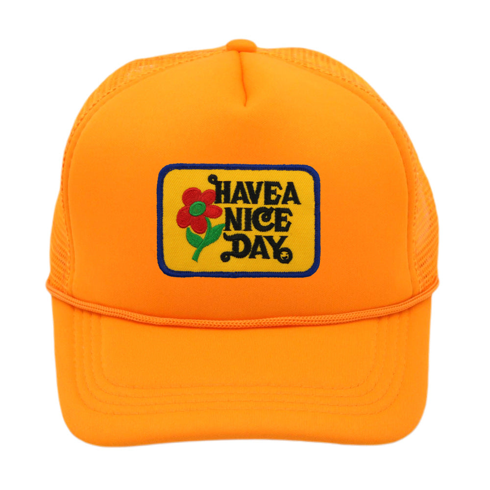 Wholesale Haves Nice Day Floral Logo Baseball Mesh Cap ACC-HT-PeiNi003