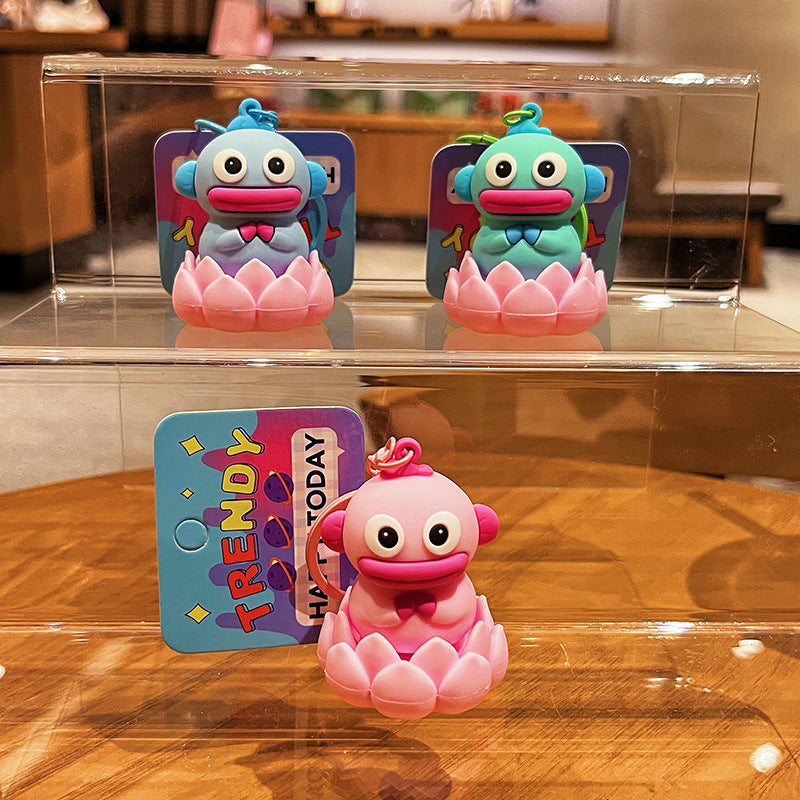 Wholesale Cartoon Lotus Fish PVC Soft Glue Keychain ACCVIP-KC-HangLi003