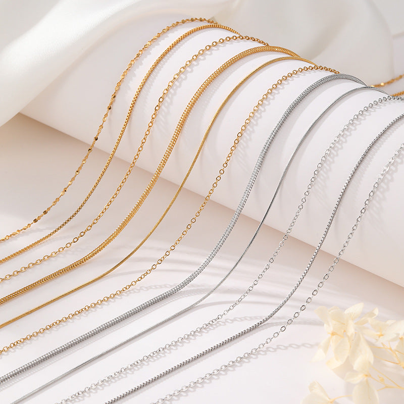 Wholesale Stainless Steel Electroplated Clavicle Chain,  Stylish Light Luxury Necklace for Everyday Wear
