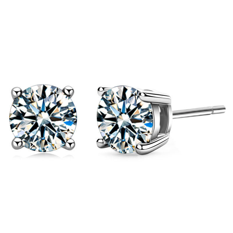 Wholesale  moissanite classic six-claw luxury earrings