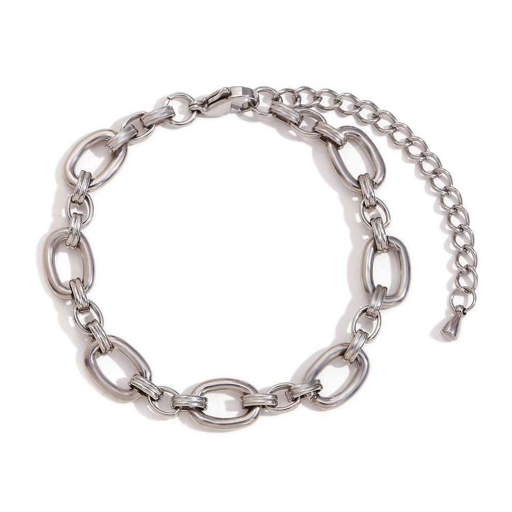 Wholesale Fashion Geometric Rhinestone Stainless Steel Bracelet For Women DIY Jewelry Accessory Travel Souvenir And Gift