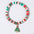 Wholesale  Christmas Ornaments Colorful Soft Pottery Beaded Bracelet