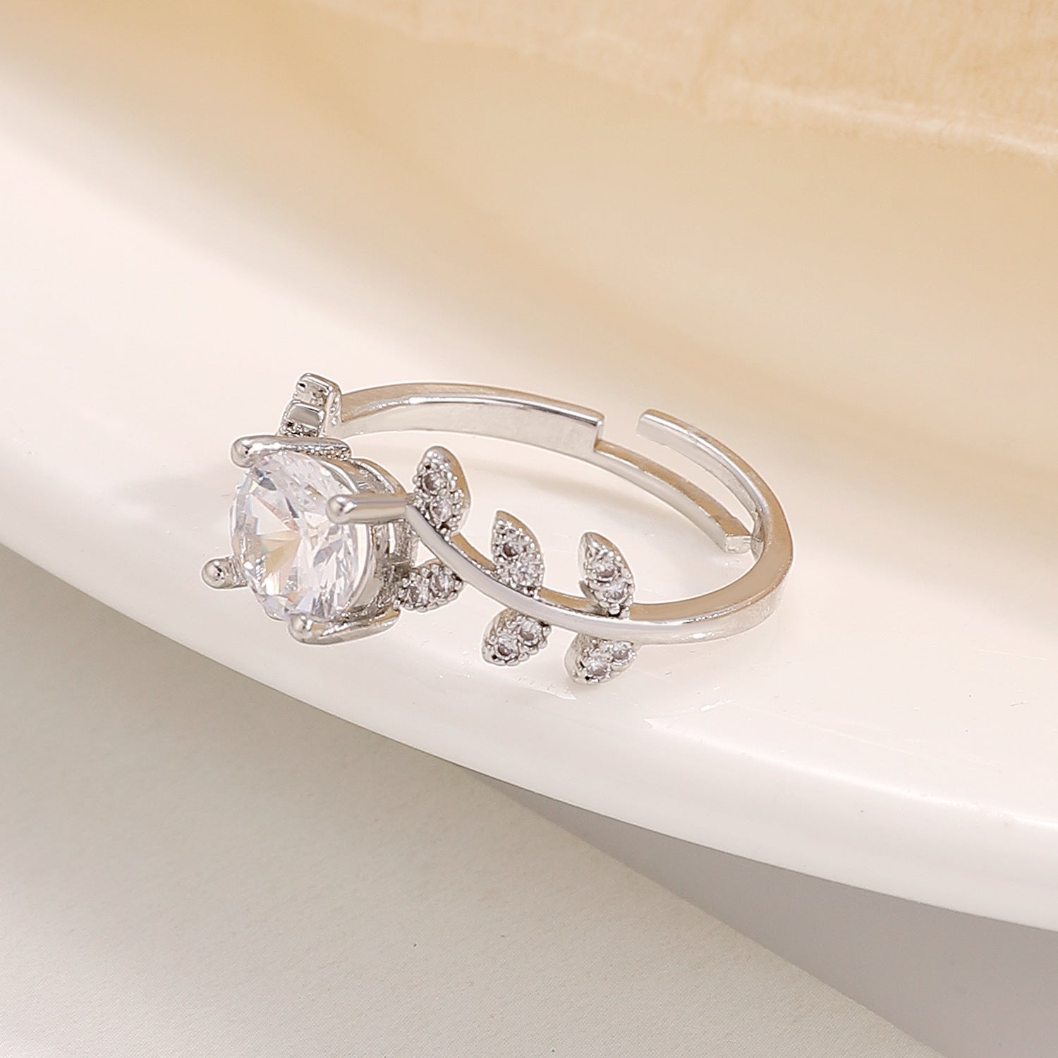 Wholesale Copper Moissanite Laurel Rings ACC-RS-MY008