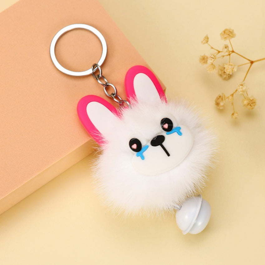 Wholesale Cute bunny furball keychain
