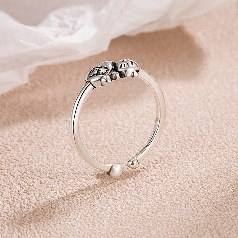 Wholesale Lucky Cat Open Adjustable Ring