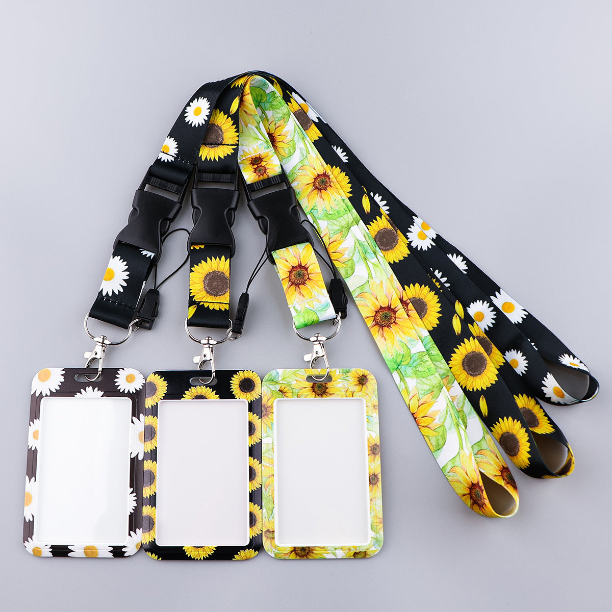 Wholesale 10pcs Daisy Sunflower Mobile Phone Webbing Lanyard Keychains ACC-KC-QTQS015