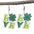 Wholesale  Patrick Clover Green Irish Party  Four-leaf Clover Love  Letter Earrings