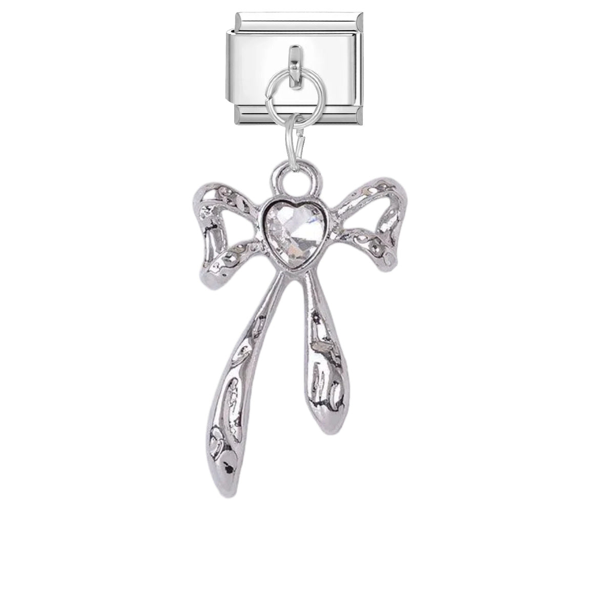 Wholesale Stylish DIY Charm Pendant for Bracelet Watch Strap - Titanium Steel Enamel Butterfly Cross Rhinestone Jewelry Accessory