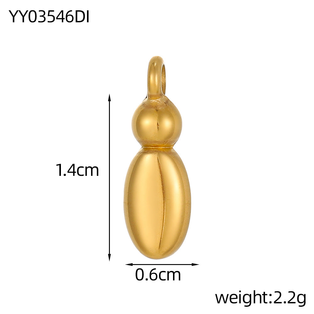 Wholesale Stainless steel bubble letter pendant necklace accessories