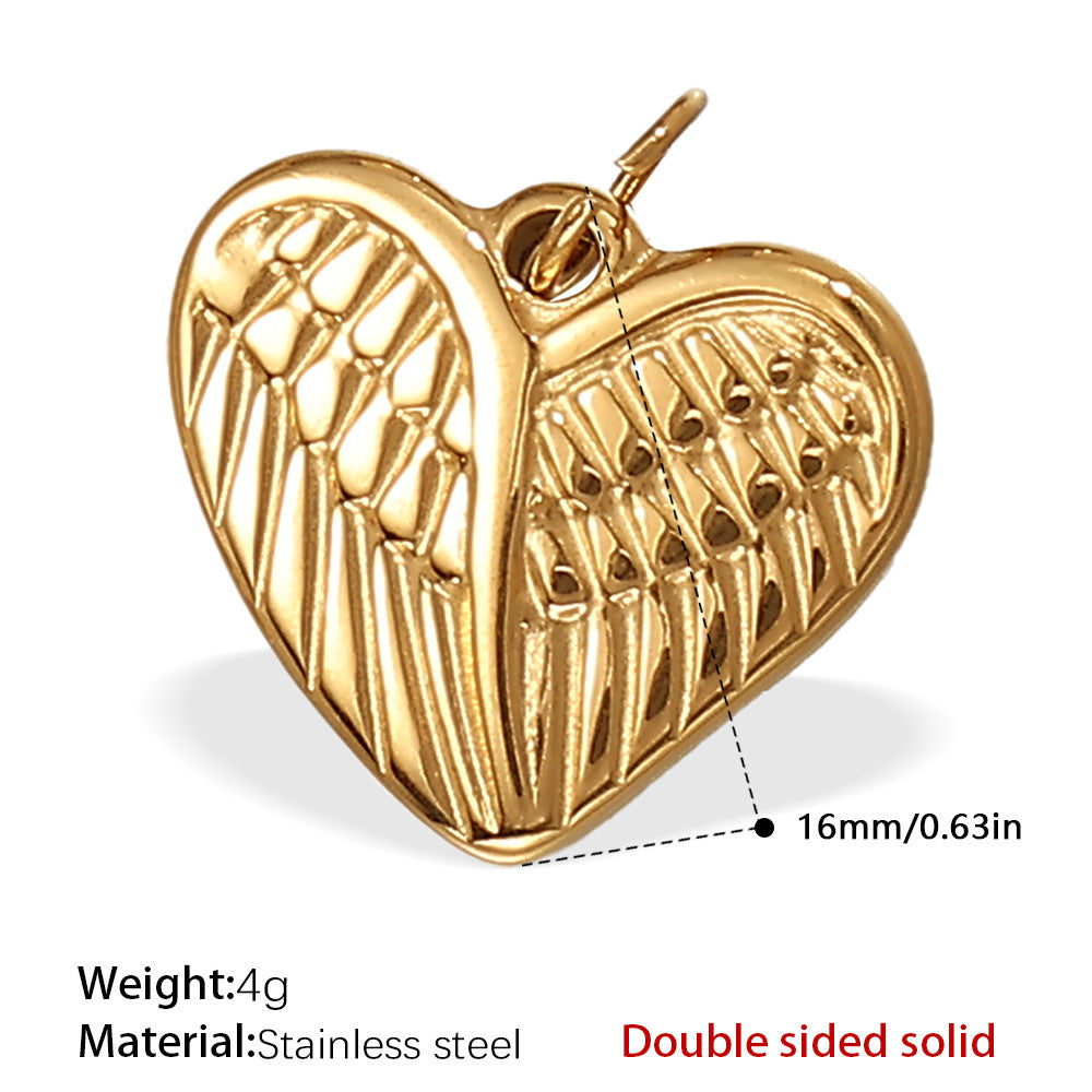 Wholesale  Variety of Peach Heart Stainless Steel Pendant Accessories Collection Lava Diamond Heart DIY Necklace Jewelry