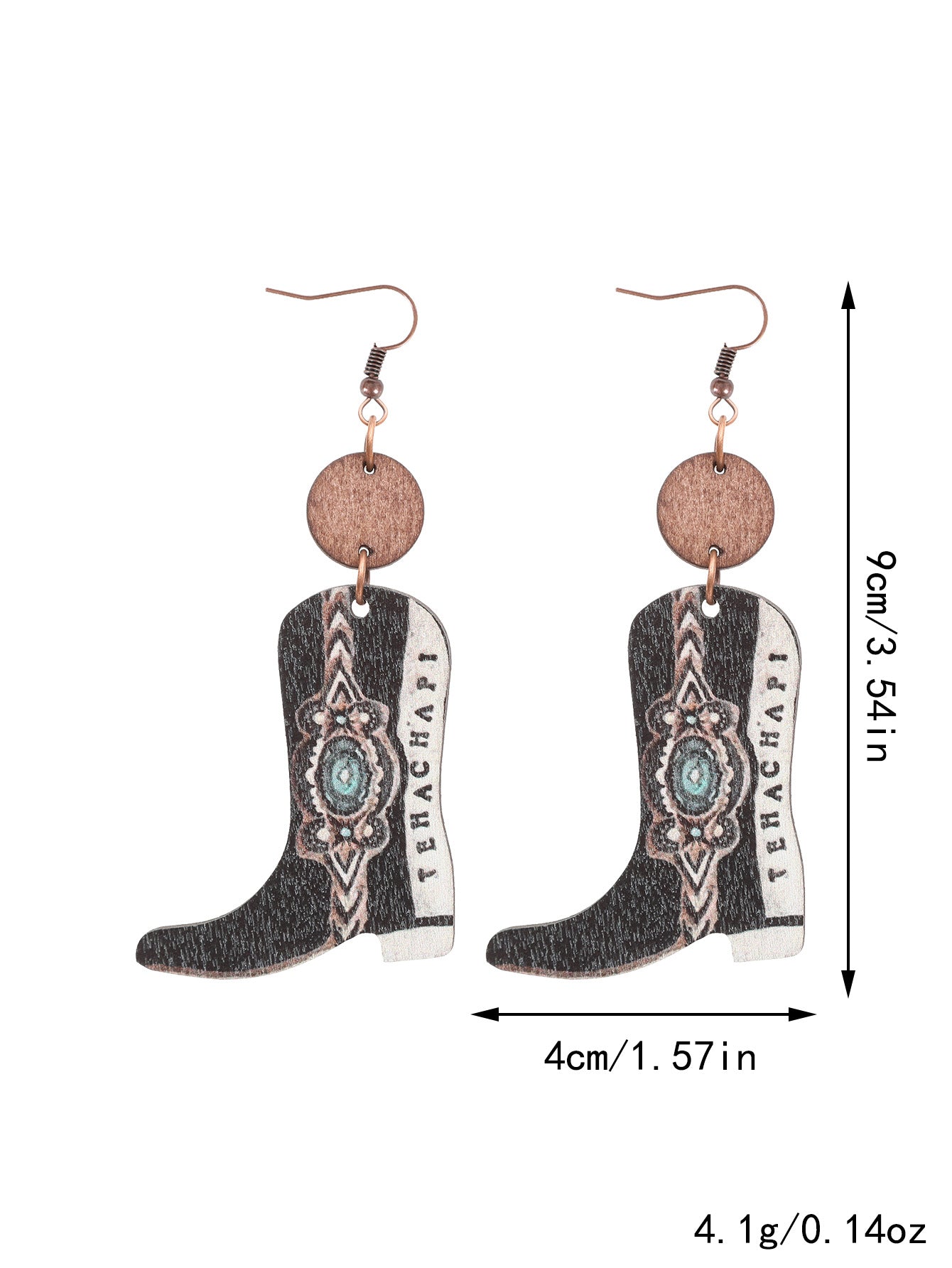 Wholesale Wooden Flower Drop Earrings Vintage Bohemian Ear Jewelry for Women
