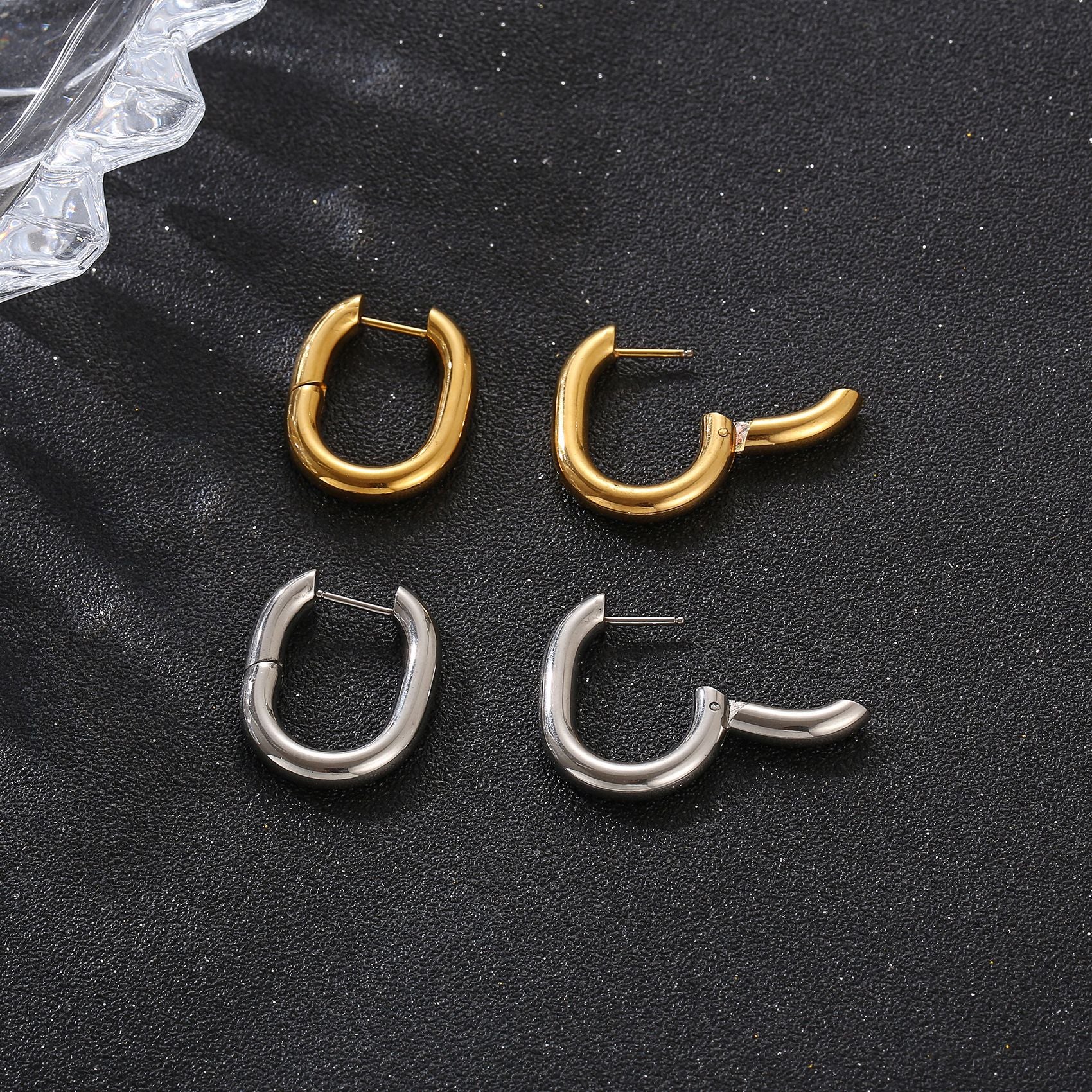 Wholesale 14K Gold-plated Stainless Steel Gold U-shaped Ear Buckle