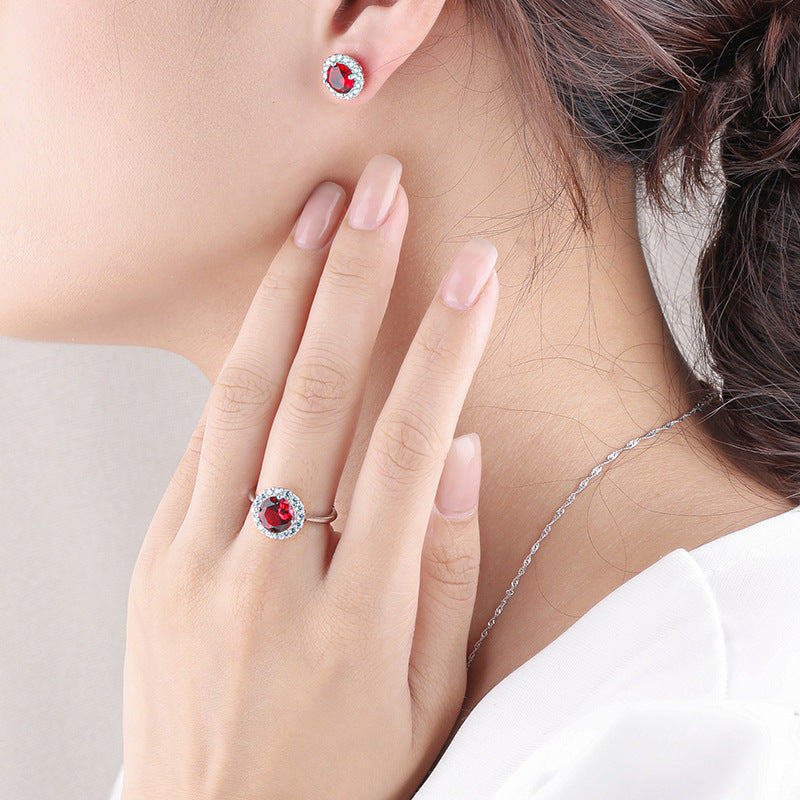 Wholesale Vintage Women Necklace Set S925 Silver Open Ring Set