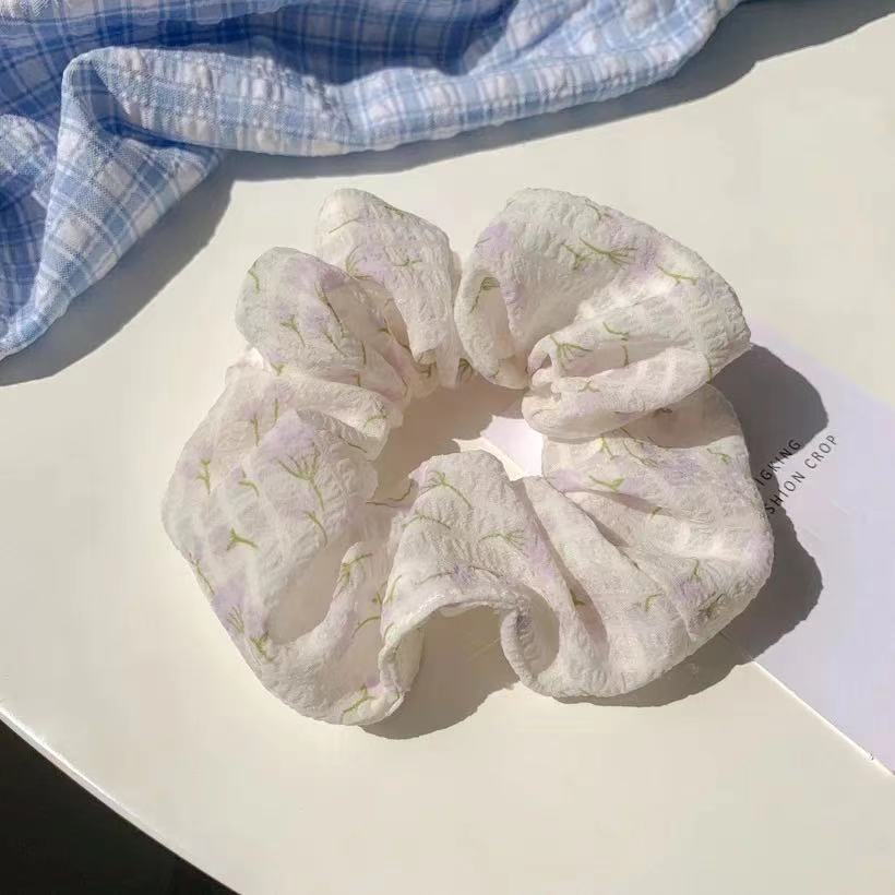 Wholesale Purple Mesh Hair Ties Large Intestine Hair Scrunchies ACC-HS-Weim001