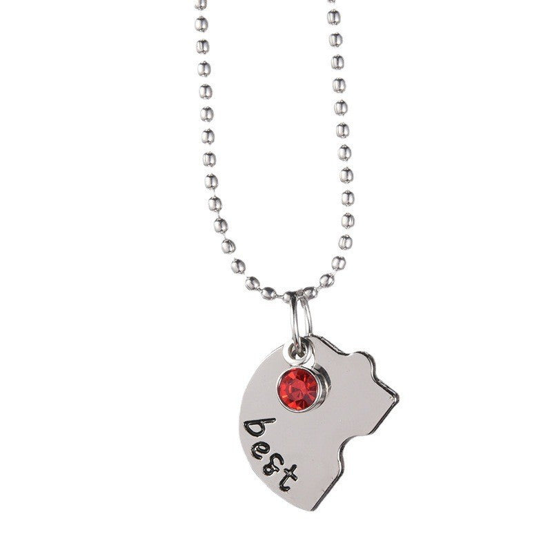 Wholesale Letters Best Friend Froever Love Stitching Necklace Letter Necklace ACC-NE-Pufei002