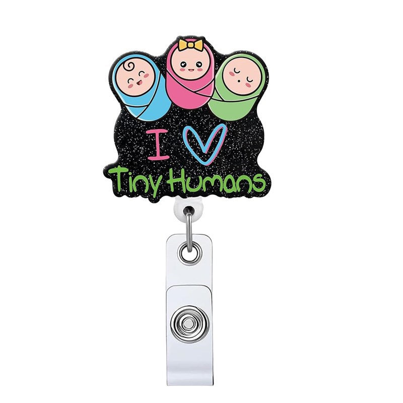 Wholesale Acrylic Heart Medicine Bottle Nurse Cap Medical Retractable Badge Scroll Keychain ACC-KC-LingYu004