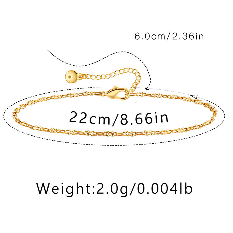 Wholesale electroplating thin chain colorful water-blocking stackable arrow butterfly anklet