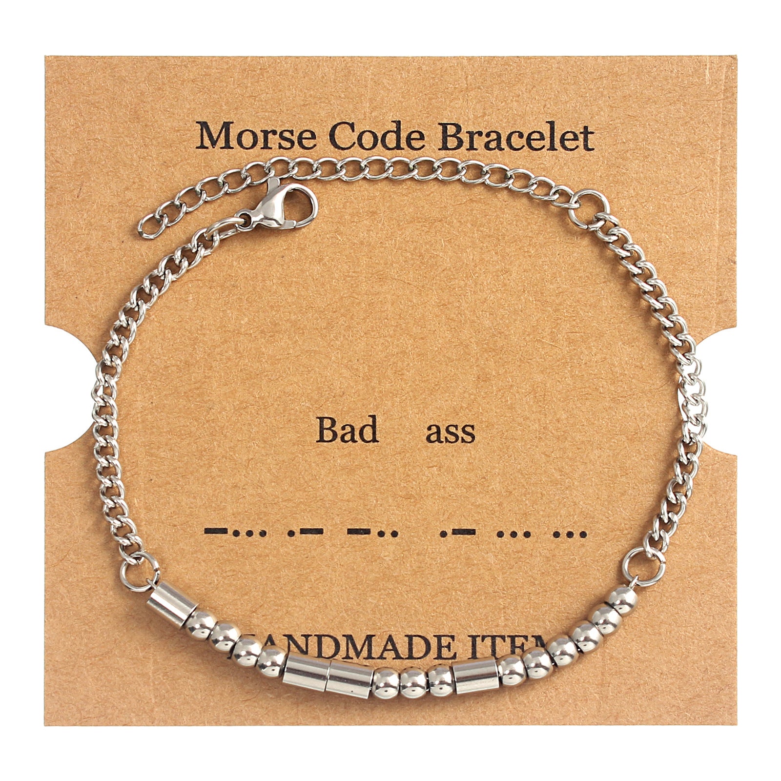 Wholesale stainless steel Golden Moss password letter beaded bracelet