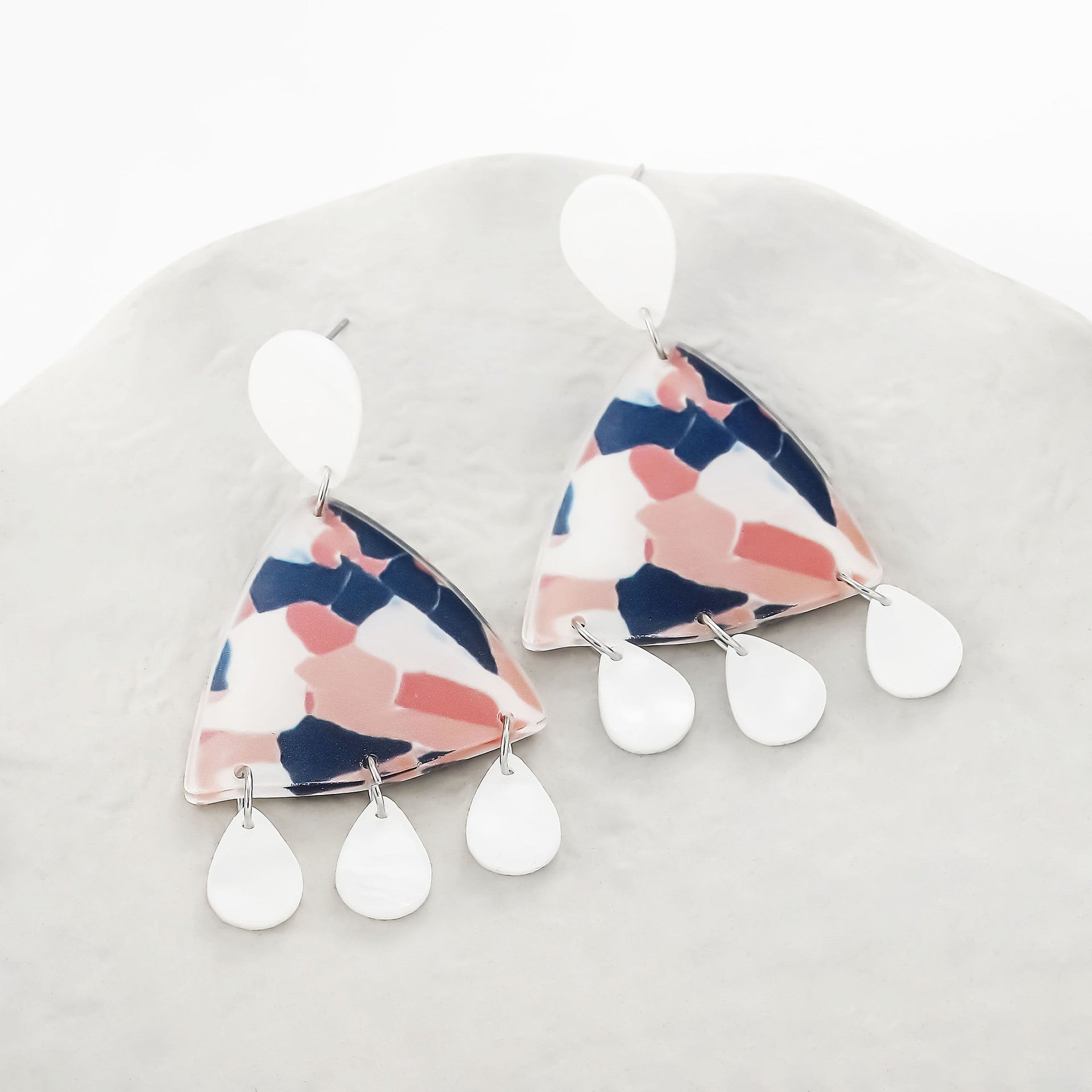 Wholesale Environmentally friendly acrylic geometric earrings