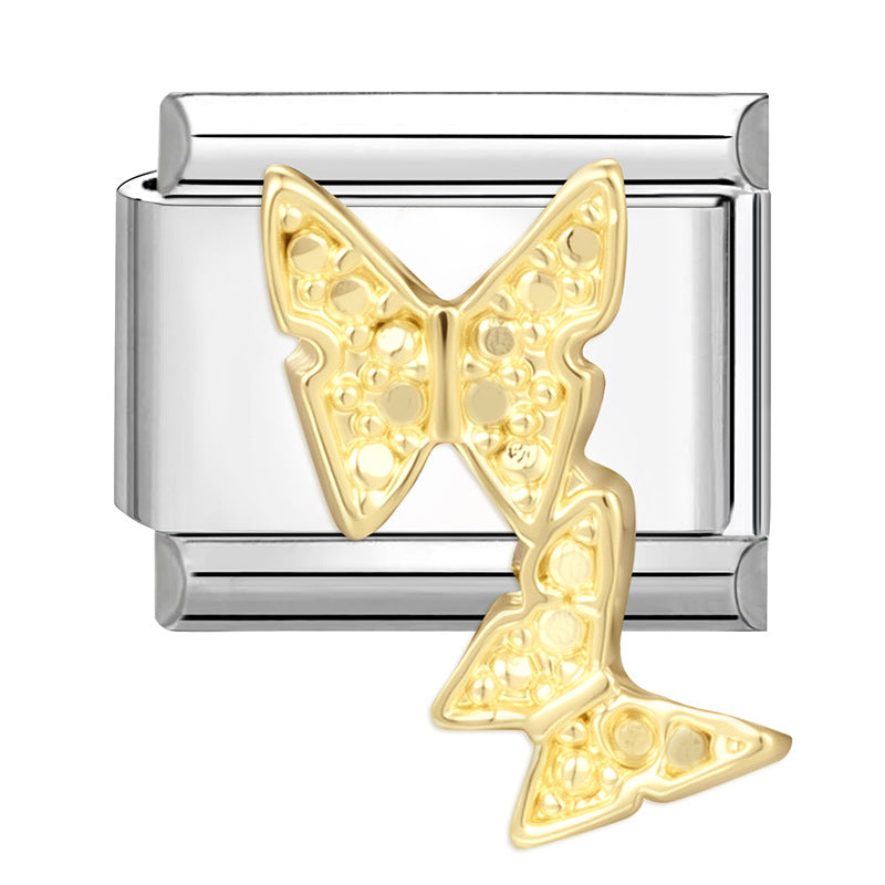 Wholesale Italian Charm Bracelet 9mm DIY Splicing Cute Creative Stainless Steel Composable Bracelet