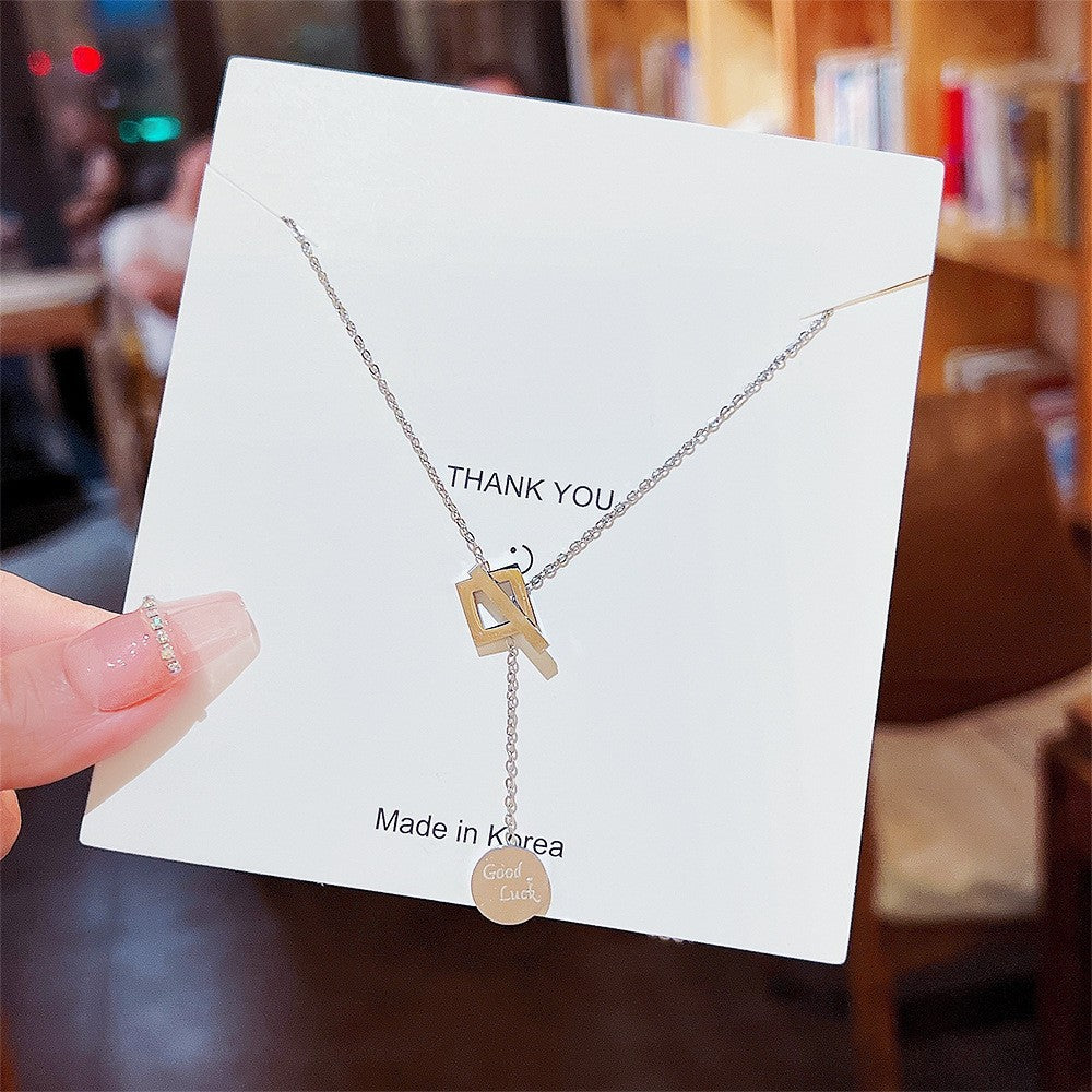 Wholesale Titanium Steel Non-fading Necklace Clavicle Chain Choker Necklace ACC-NE-Xiyue001