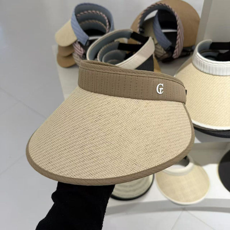 Wholesale big eaves straw woven empty top hat