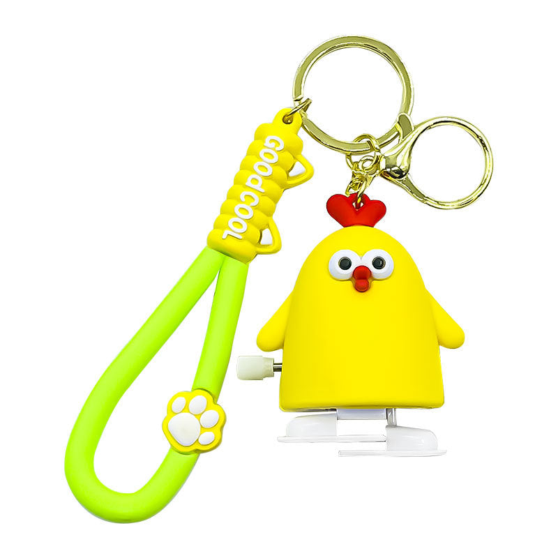 Wholesale Decompression Spring Chicken Plastic Keychain ACC-KC-Zhicheng002