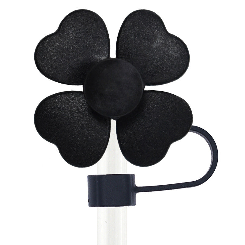 Wholesale Random 100pcs Rotatable Windmill Flowers 10mm PVC Soft Straw Tube Cap ACC-SCR-RYY096