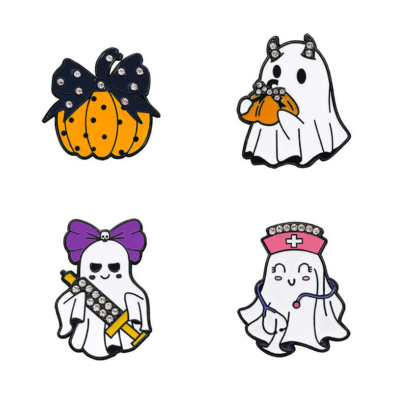 Wholesale  Pumpkin Ghost Cartoon Brooch