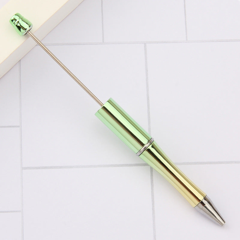 Wholesale 5PCS Beadable Pens UV Electroplated Plastic Gradient Color DIY Beaded Pens ACC-PN-JinBN014