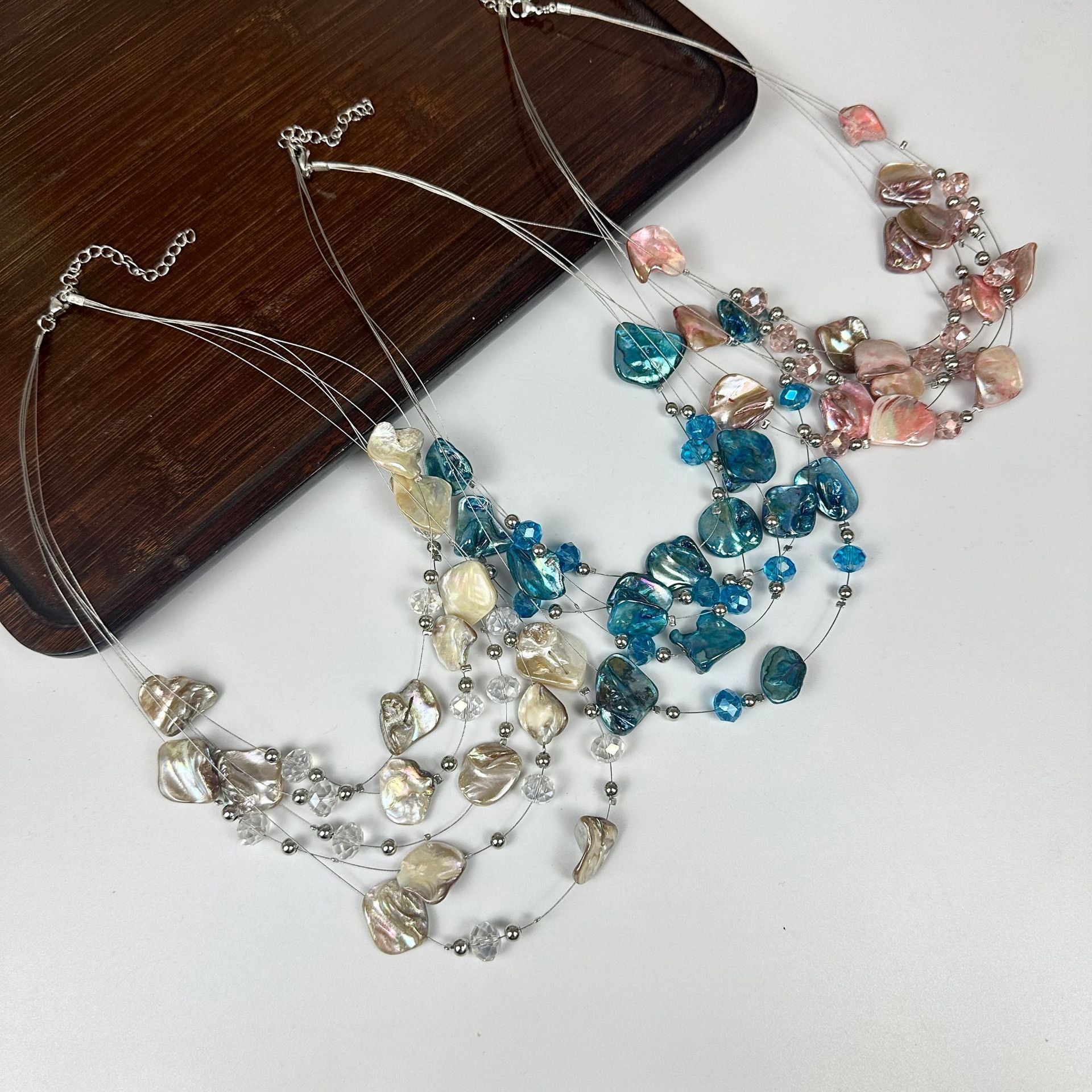 Wholesale Shell necklace irregular bohemian style clavicle chain