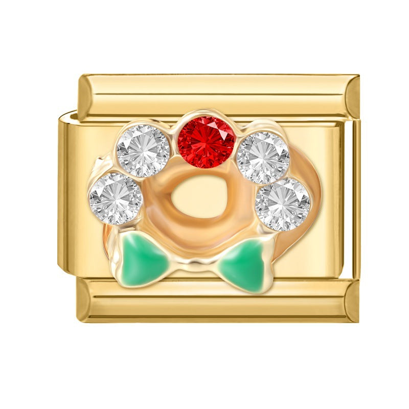 Wholesale  Italian Charm Bracelet 9mm DIY Christmas Celebration Creative Stainless Steel Composable Bracelet