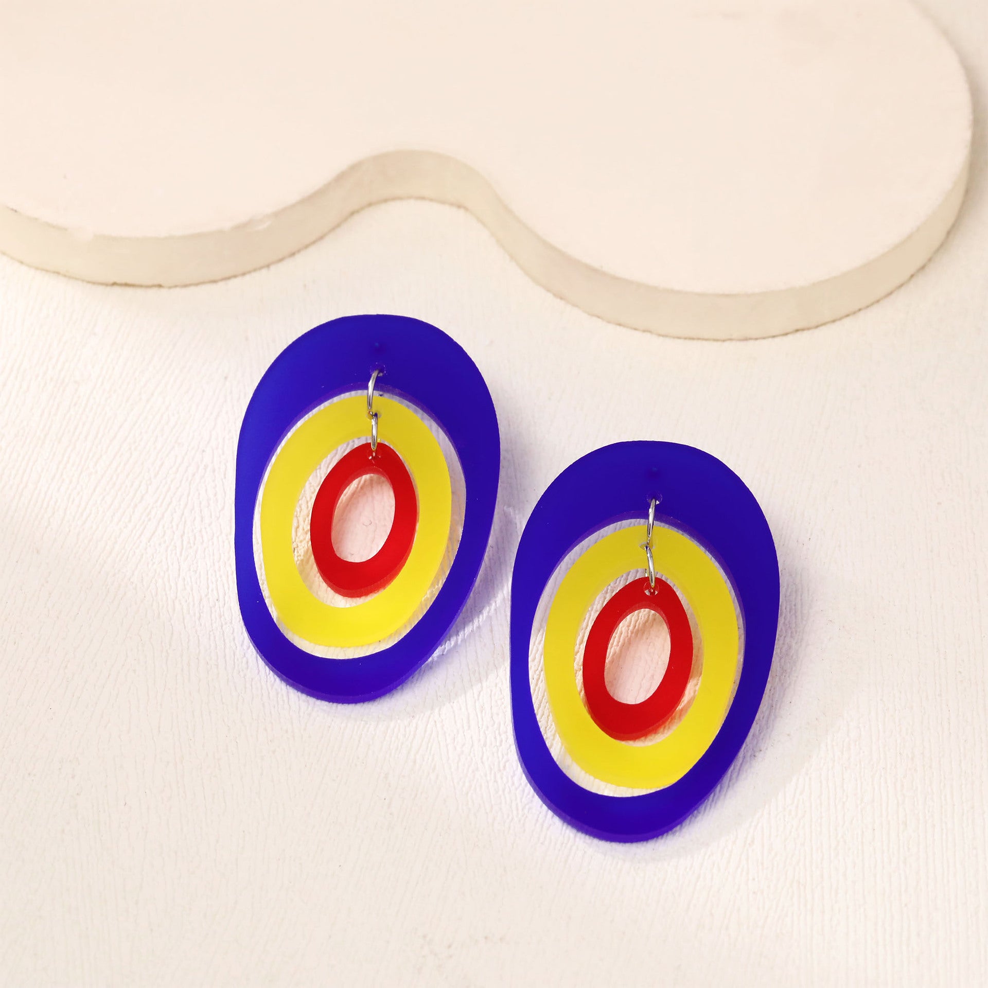 Wholesale  acrylic wooden earrings fashion love geometric earrings
