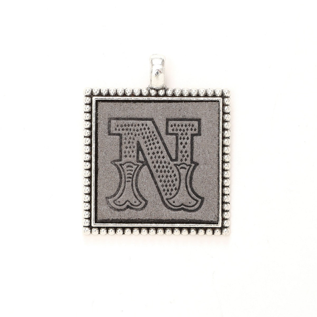 Wholesale  Electroplated Alloy Leather Printed Pattern 26 Letter Pendant  Keychain