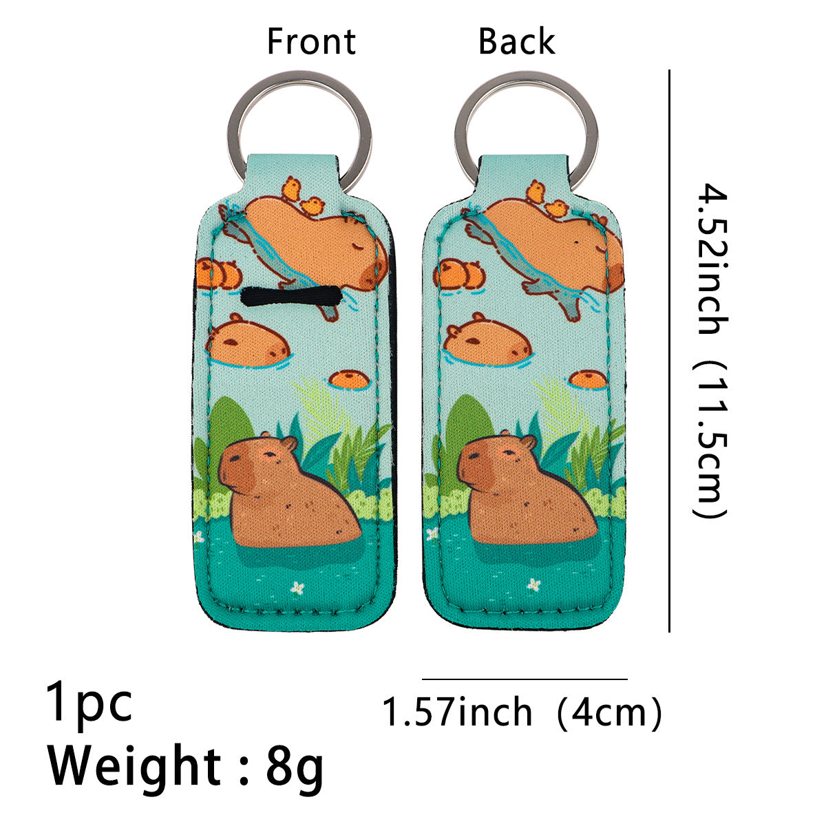 Wholesale 6pcs Cute cartoon lipstick set keychain