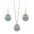 Wholesale Retro Turquoise Pendant Necklace Earrings Set