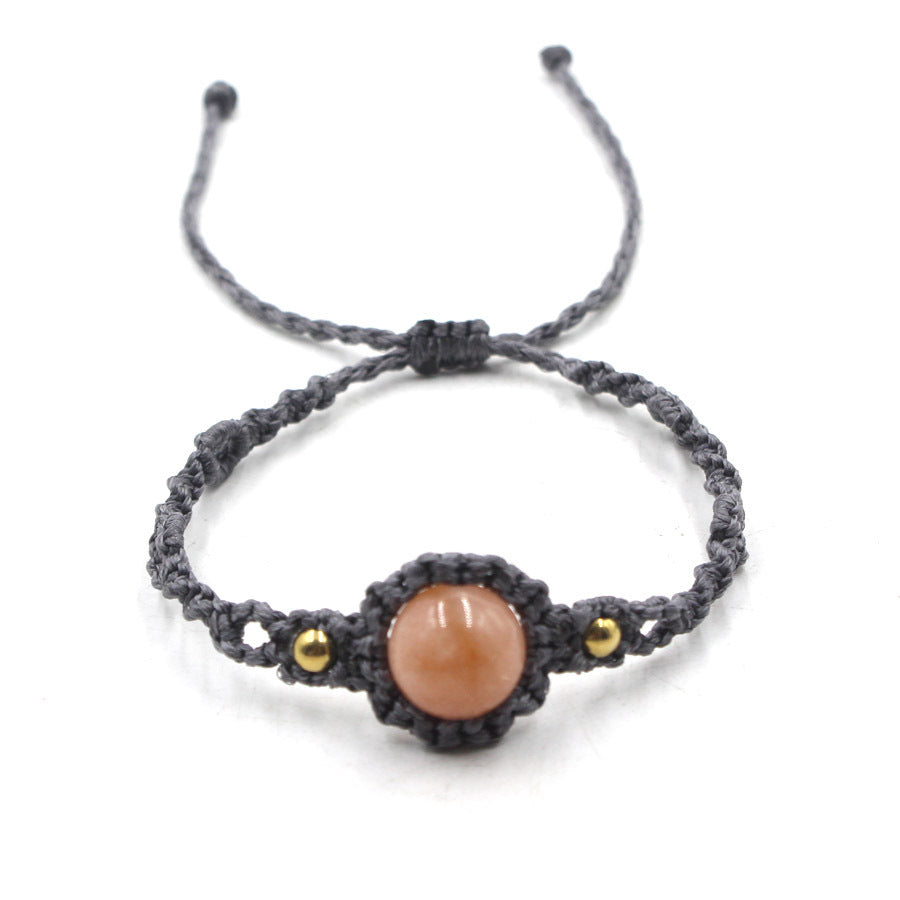 Wholesale Handmade Amethyst Crystal Bead Bracelet Ethnic Style Jewelry Accessory Boutique Resale