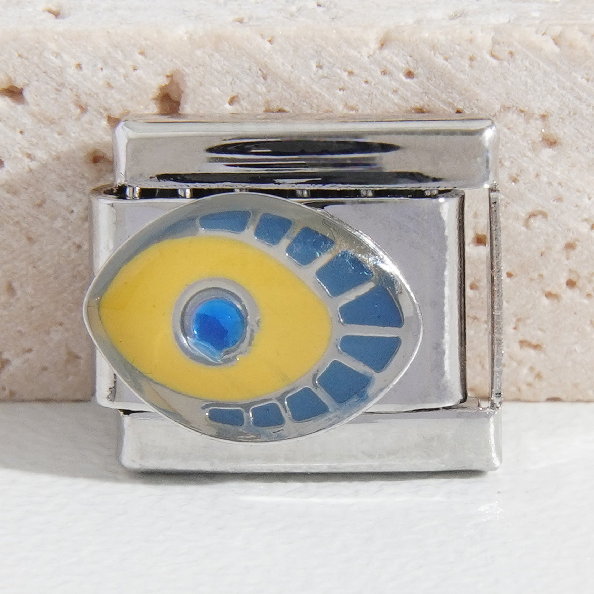 Wholesale Italian Charm Bracelet 9mm DIY Splicing Devil Eye Stainless Steel Composable Bracelet