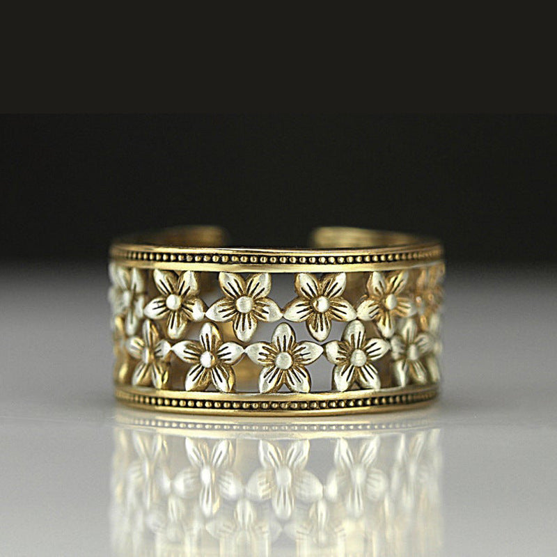 Wholesale 5pcs Floral Lace Stackable Rings