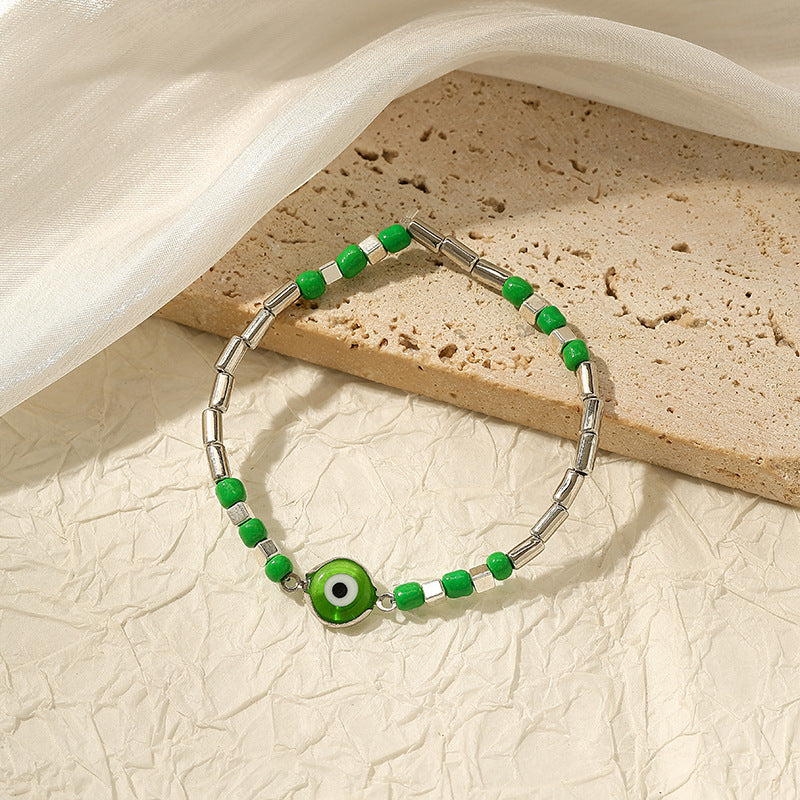 Wholesale Bohemian devil eye irregular bracelet