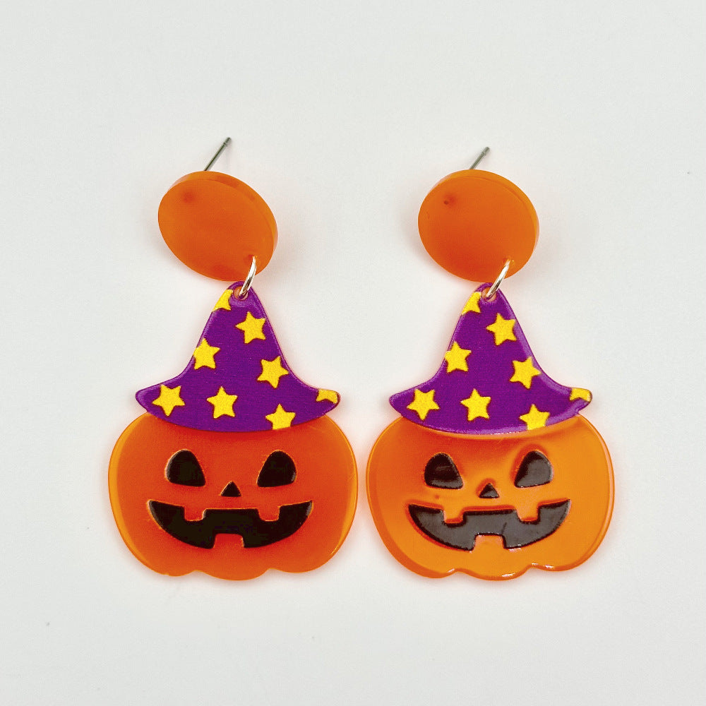 Wholesale Halloween Hollow Acrylic Earrings ACC-ES-Weiw005