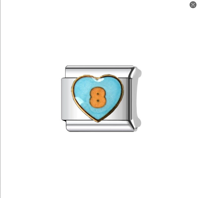 Wholesale Italian Charm Bracelet 9mm DIY Alphabet Numbers  Creative Stainless Steel Composable Bracelet