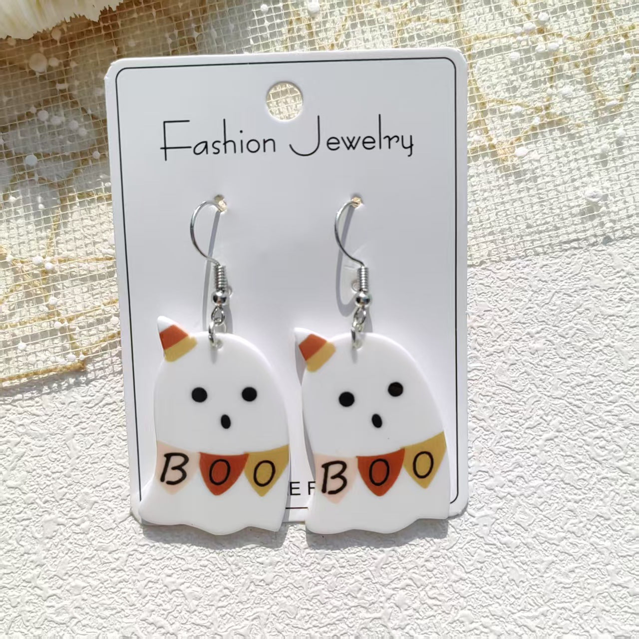 Wholesale Acrylic Halloween Ghost Cute Cartoon Earrings Set