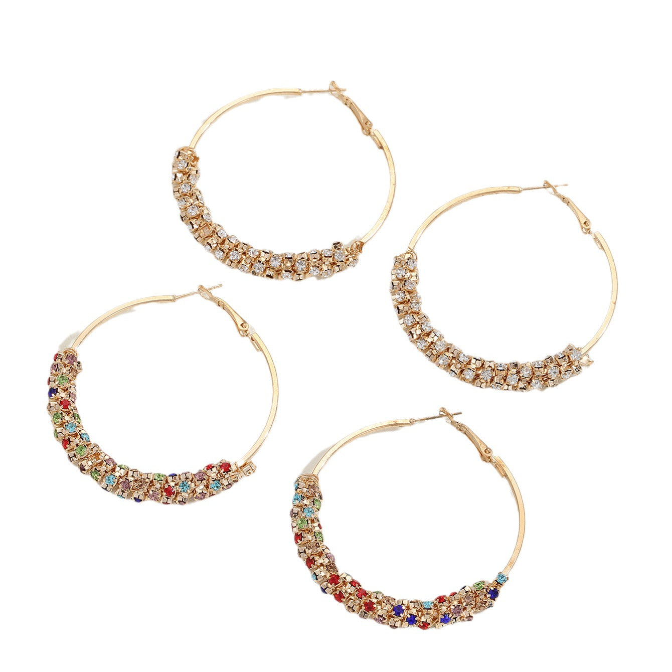 Wholesale  rhinestones colorful diamond earrings