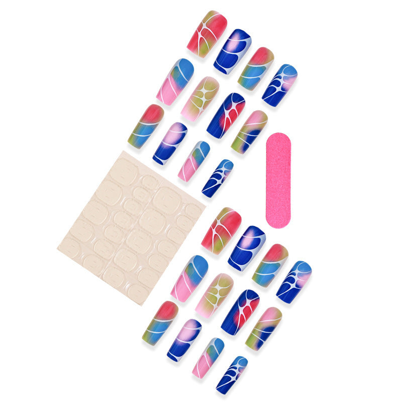 Wholesale Color Halo Dye Press on Nails Kits Long Plastic Nail Enhancement ACC-NS-MeiSu018