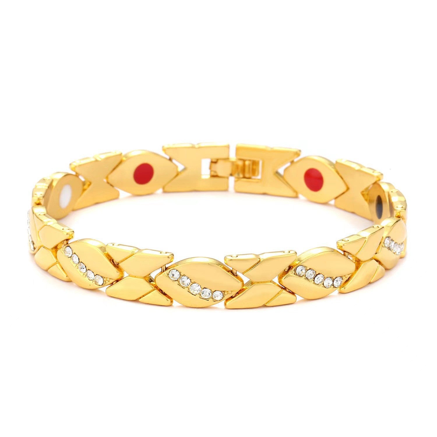 Wholesale detachable energy magnet bracelet alloy diamond adjustable bracelet
