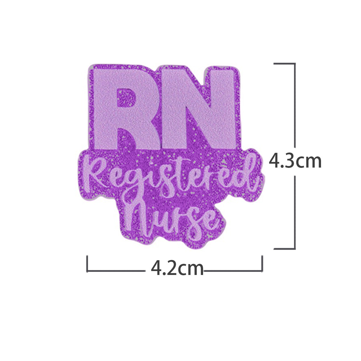 Wholesale Acrylic Retractable Badge Reel Glitter Heart Design Nurse ID Holder